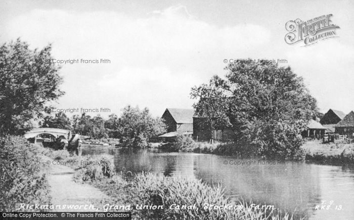 Photo of Rickmansworth, Grand Union Canal, Stockers Farm c.1950