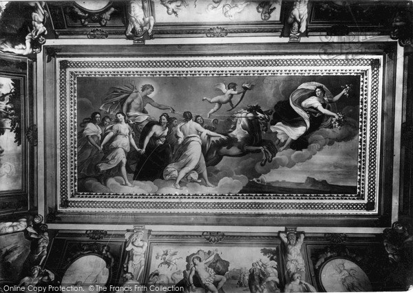 Photo of Rievaulx Abbey, Aurora Apollo And The Muses Painting On The Ceiling Of The Temple On The Terrace c.1950