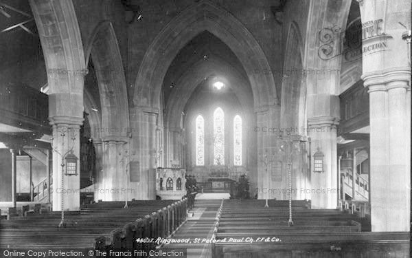 Photo of Ringwood, Church Of St Peter And St Paul Interior 1900