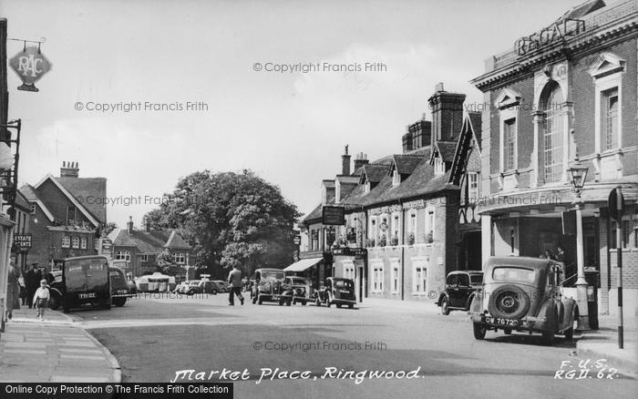 Photo of Ringwood, Market Place c.1955