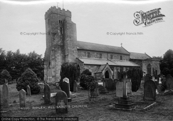 Photo of Ripley, All Saints Church 1923