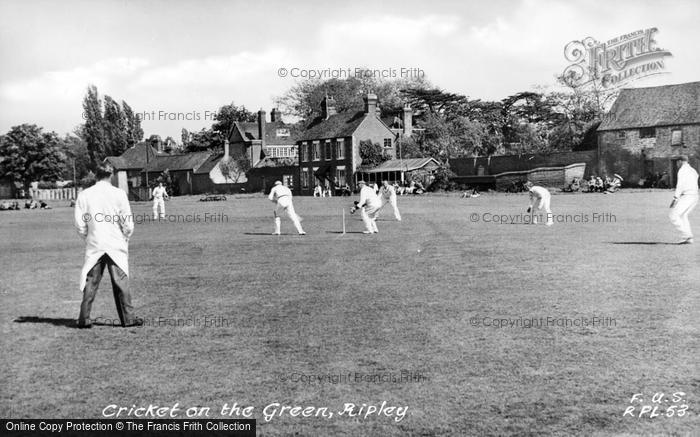 Photo of Ripley, Cricket On The Green c.1960