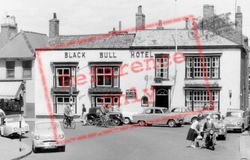 Old Market Place, Black Bull Hotel c.1960, Ripon