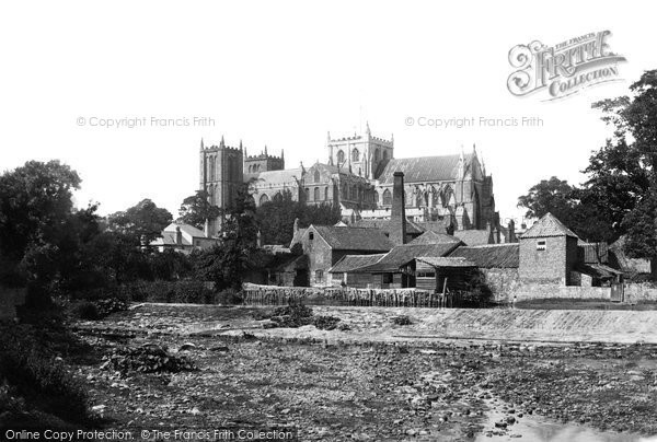 Photo of Ripon, The Cathedral And The Weir c.1885