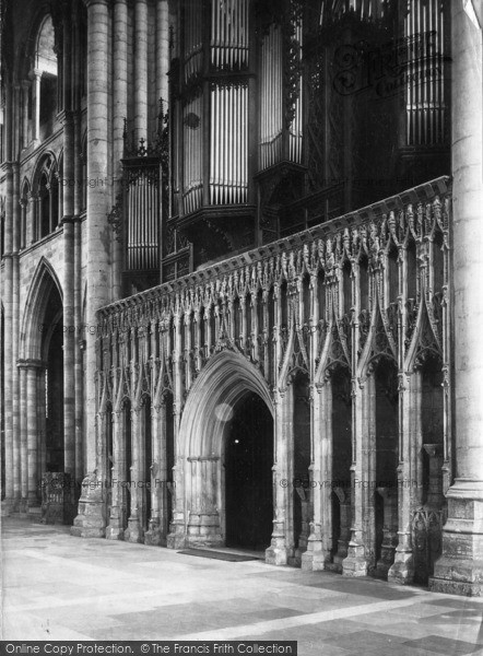 Photo of Ripon, The Cathedral, Choir Screen c.1885