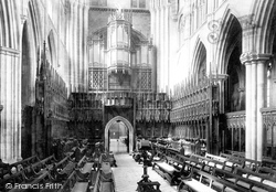 The Cathedral, Choir West c.1885, Ripon