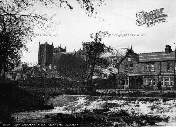 Photo of Ripon, The Cathedral From The River c.1955