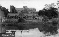 The Cathedral From The River c.1955, Ripon
