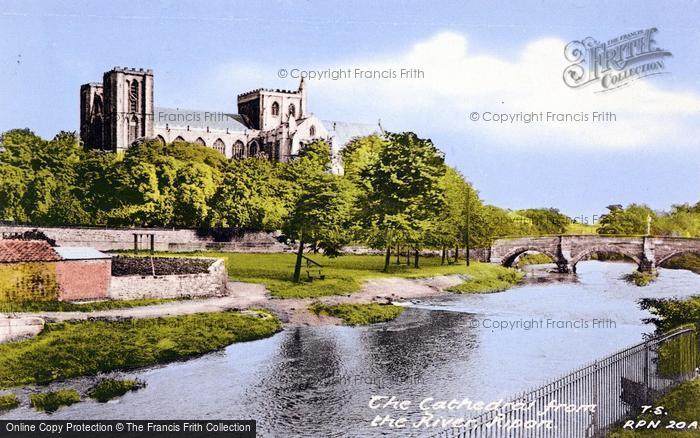 Photo of Ripon, The Cathedral From The River c.1955
