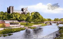 The Cathedral From The River c.1955, Ripon