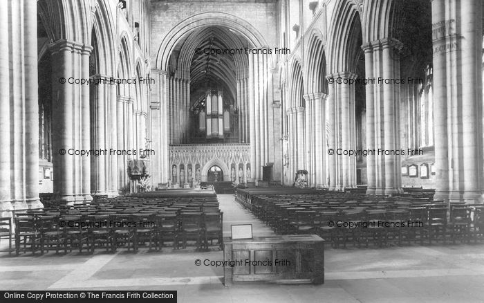 Photo of Ripon, The Cathedral, Nave c.1955