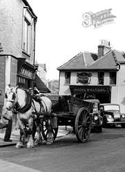 The Old Market Place, A Horse Cart c.1950, Ripon