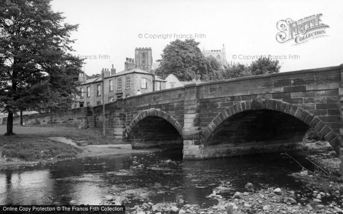 Photo of Ripon, The River And Bridge c.1960