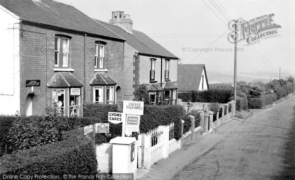 Photo of Ripple, Cottages And Post Office c.1955
