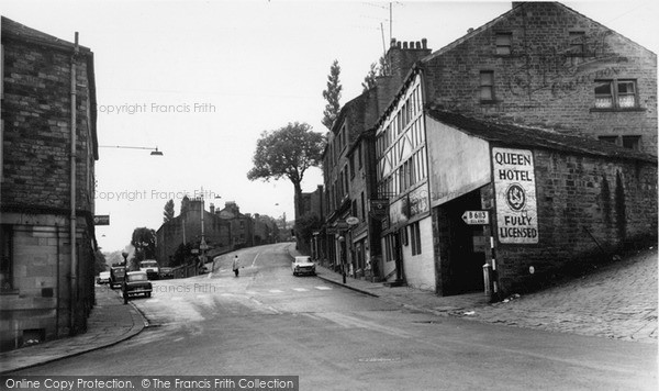 Photo of Ripponden, Fork Roads And The Queen Hotel c.1955