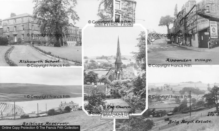 Photo of Ripponden, Greetings From Ripponden Composite c.1960