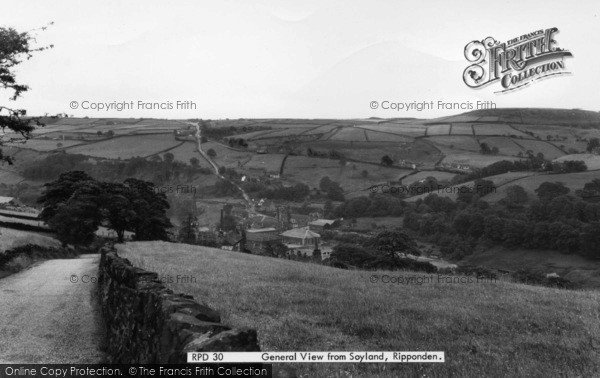 Photo of Ripponden, View From Soyland c.1965