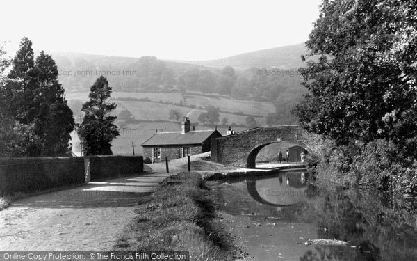 Photo of Risca, Canal Bridge And Moriah Hill c.1955