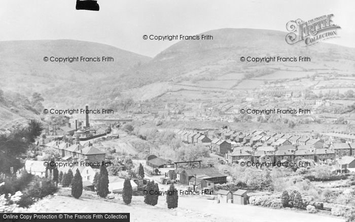 Photo of Risca, Darran And Twmbarlwm Mountain c.1955
