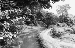 Risca, the Canal from Darran Bridge c1955