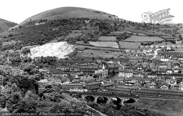 Photo of Risca, View Showing Twmbarlwm c.1955