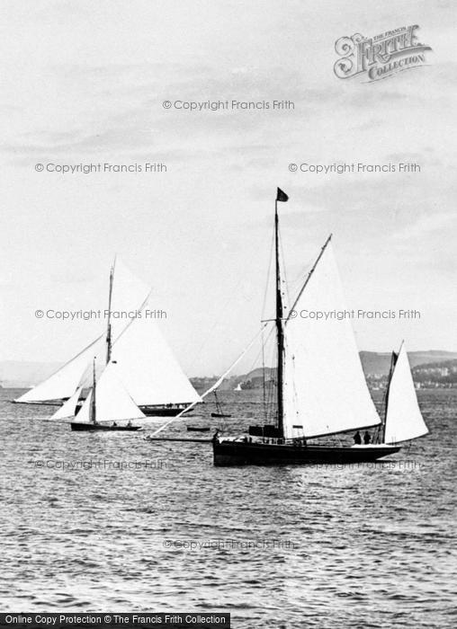Photo of River Clyde, Yachts On The River Clyde 1897