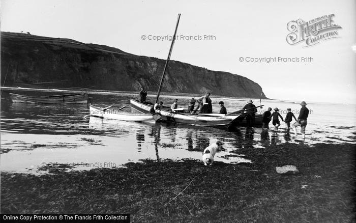 Photo of Robin Hood's Bay, Boating Party c.1900