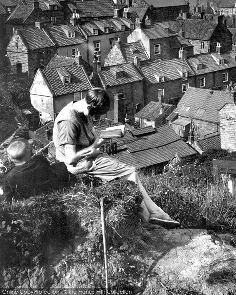 Photo of Robin Hood's Bay, Girl Reading 1927