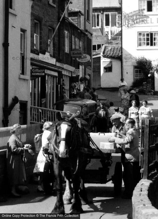 Photo of Robin Hood's Bay, New Road, Unloading Luggage c.1955