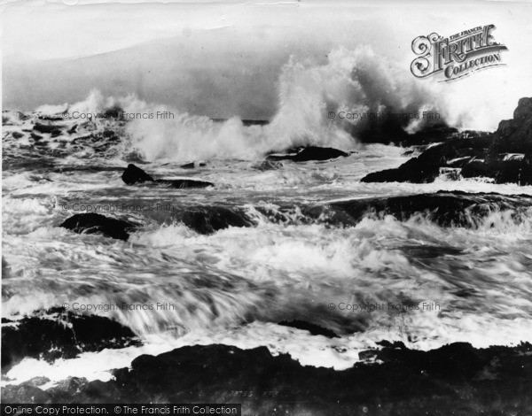 Photo of Robin Hood's Bay, Rough Sea c.1955