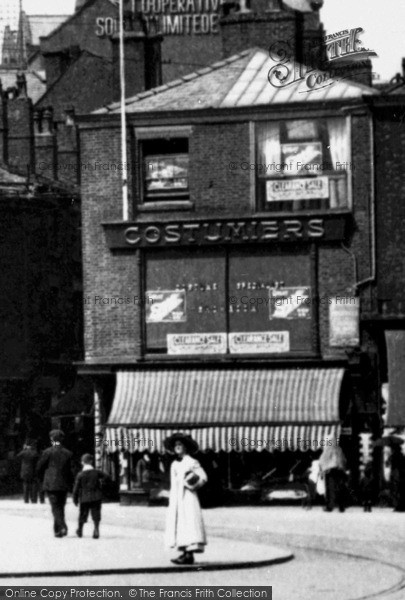 Photo of Rochdale, Costumier's Shop, Broadway c.1910