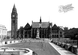 The Town Hall And Memorial Gardens c.1955, Rochdale