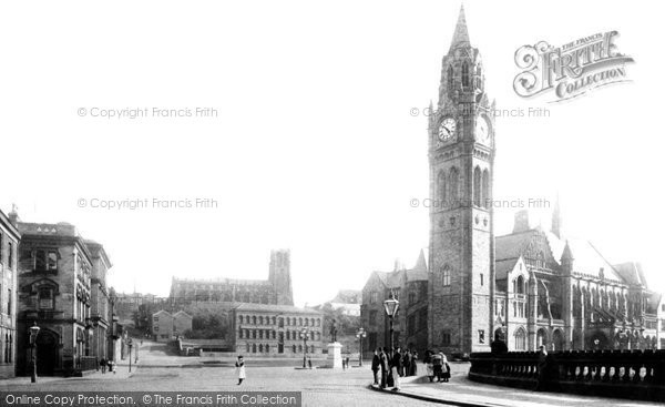 Photo of Rochdale, Town Hall Square 1892
