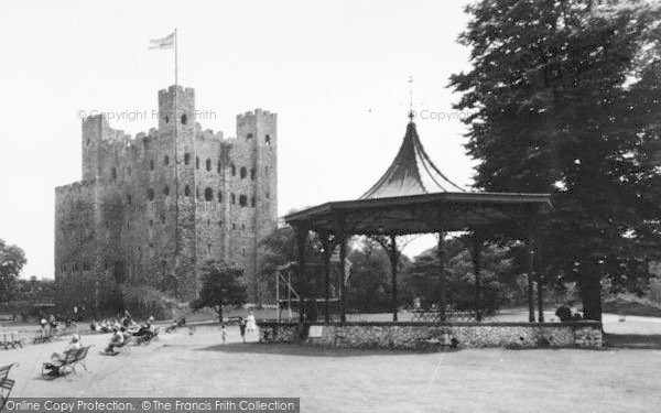 Photo of Rochester, Castle And Bandstand c.1960