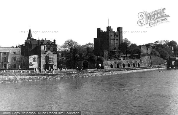 Photo of Rochester, Castle From The Bridge c.1955