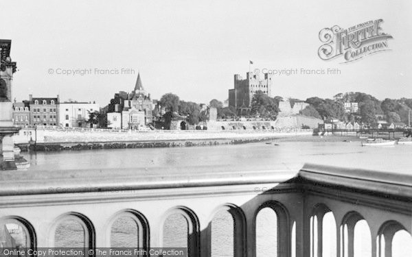 Photo of Rochester, Castle, From The Bridge c.1955