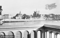 Castle, From The Bridge c.1955, Rochester