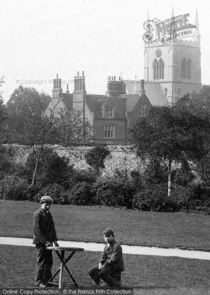 Photo of Rochester, Cathedral And Boys 1894
