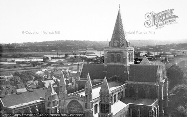 Photo of Rochester, Cathedral, From The Castle c.1960