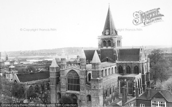 Photo of Rochester, Cathedral, From The Castle c.1960