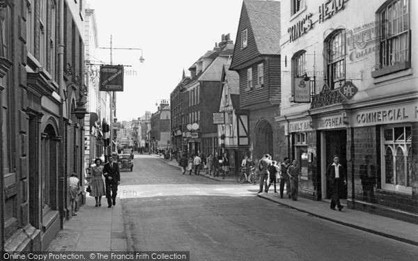 Photo of Rochester, High Street And College Gate c.1955