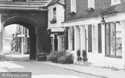 Shops By College Gate c.1960, Rochester