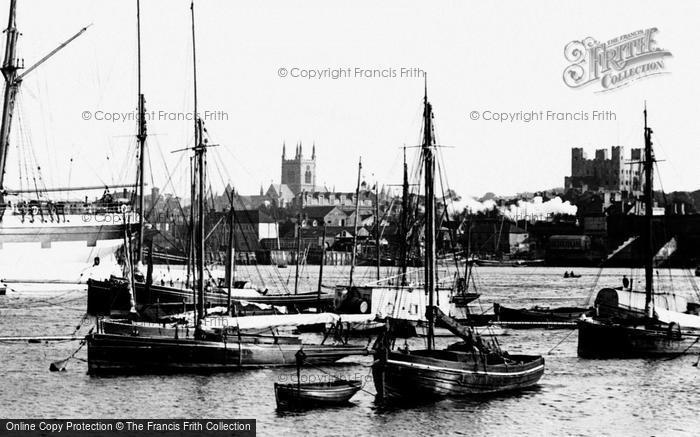 Photo of Rochester, The Castle And Cathedral From Strood 1894