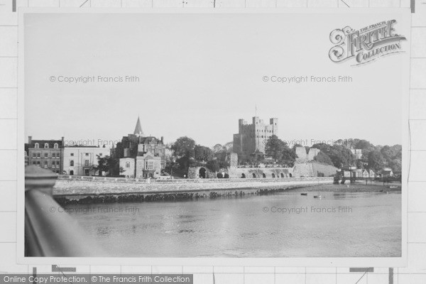 Photo of Rochester, The Castle And The Medway c.1955