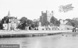 The Castle From The Medway c.1955, Rochester