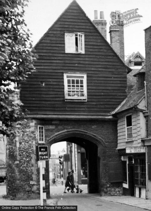 Photo of Rochester, The College Gate c.1955
