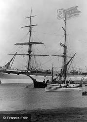 The Sailing Ship 'akaroa' On The Medway 1894, Rochester