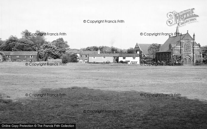 Photo of Roe Green, Village Green And Methodist Church c.1955