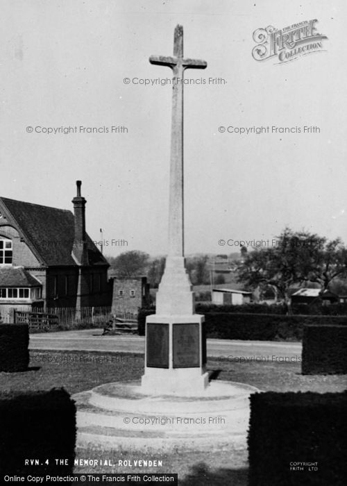 Photo of Rolvenden, The Memorial c.1955