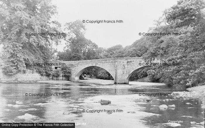 Photo of Romaldkirk, River Tees And Bridge c.1955